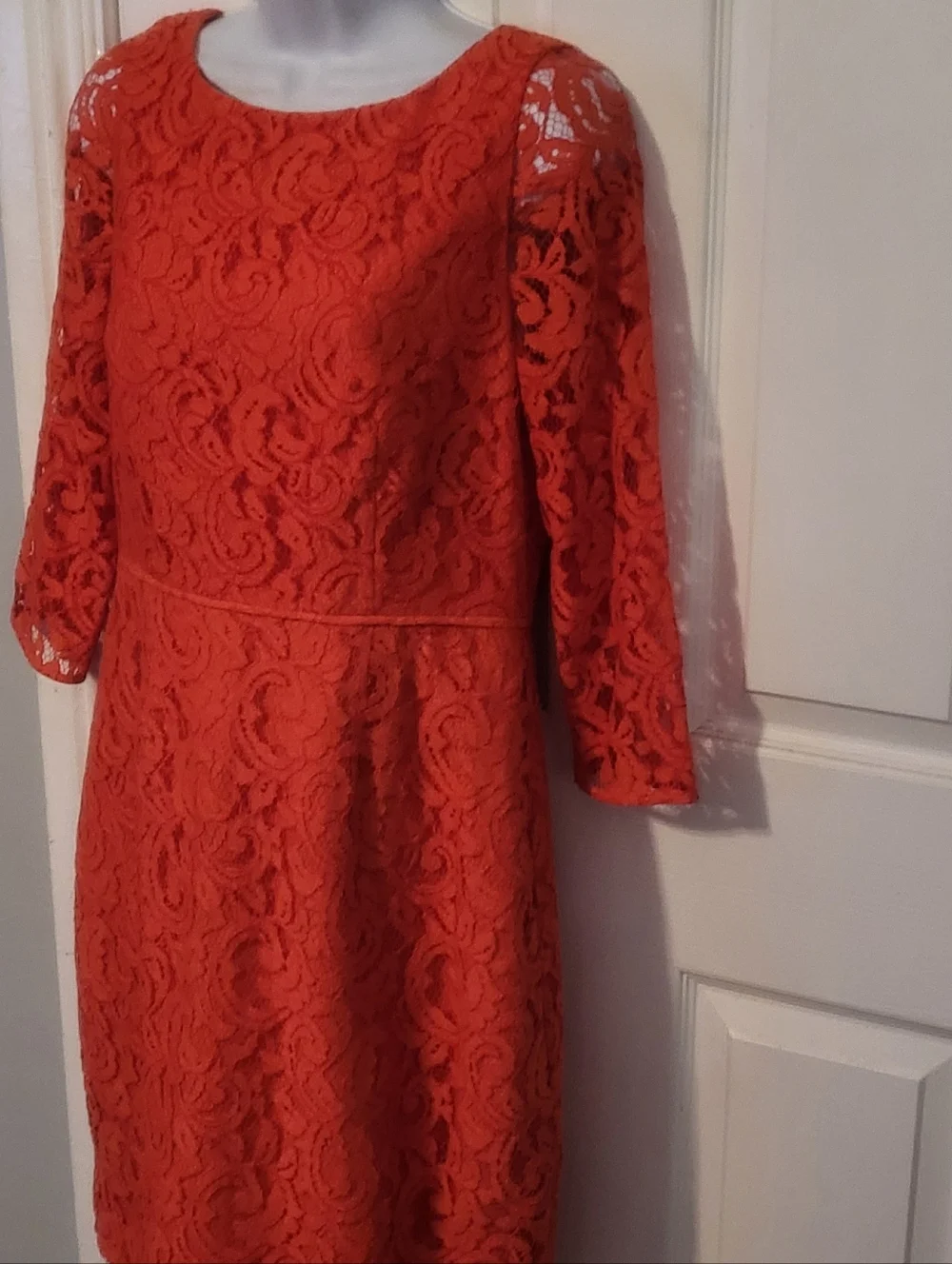 J. Crew Lace 3/4 Sleeve Sheath Dress